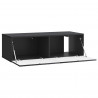Szafka RTV montowana na ścianie Czarny 98 x 41 x 30 cm