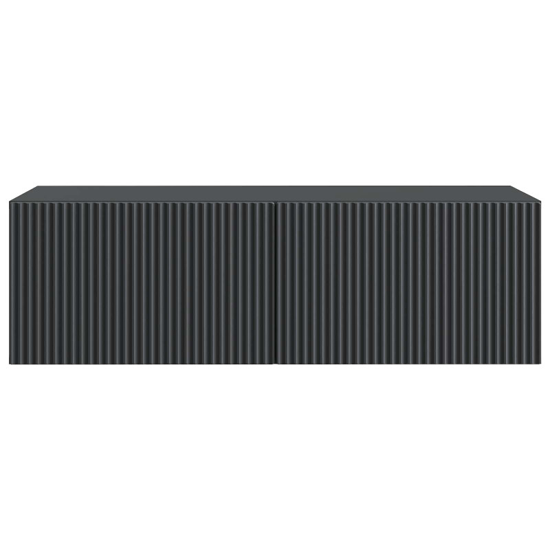 Szafka RTV montowana na ścianie Czarny 98 x 41 x 30 cm