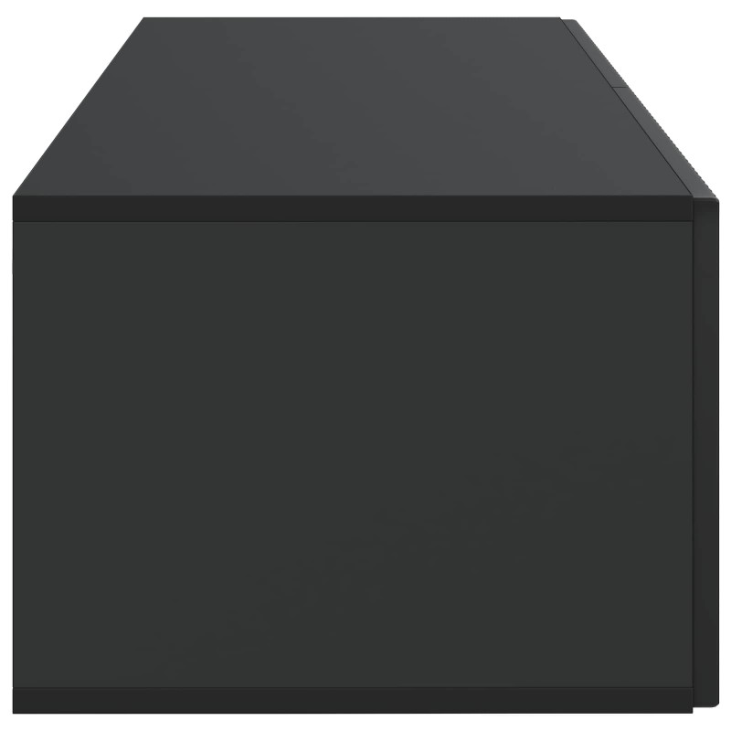 Szafka RTV montowana na ścianie Czarny 98 x 41 x 30 cm