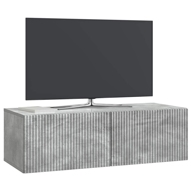 Szafka RTV montowana na ścianie Betonowy szary 98 x 41 x 30 cm