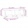 Szafka RTV montowana na ścianie Betonowy szary 98 x 41 x 30 cm