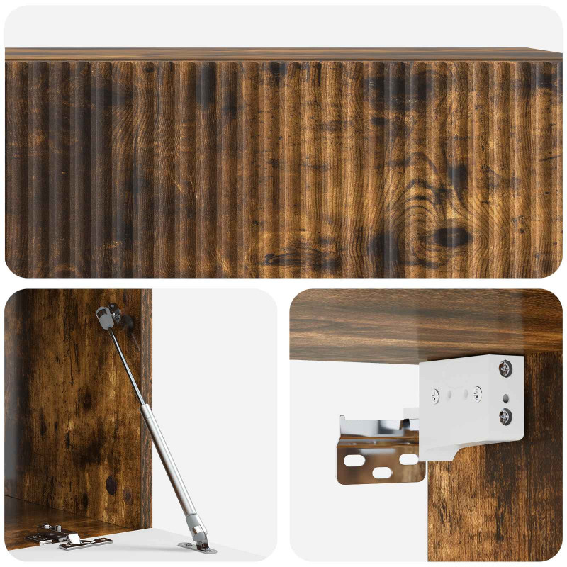 Szafka RTV montowana na ścianie Dąb wędzony 98 x 41 x 30 cm