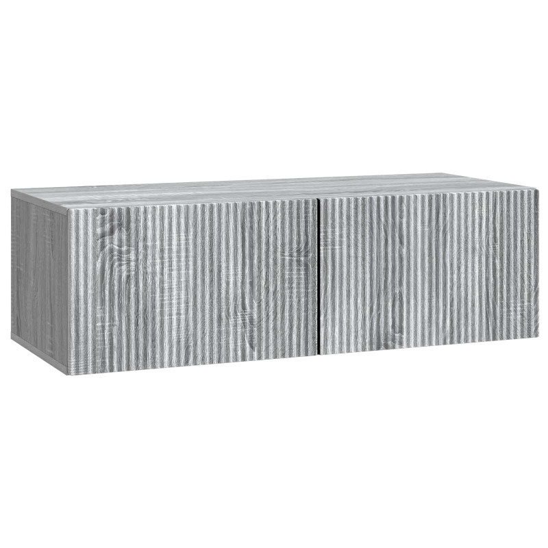Szafka RTV montowana na ścianie Szary Sonoma 98 x 41 x 30 cm