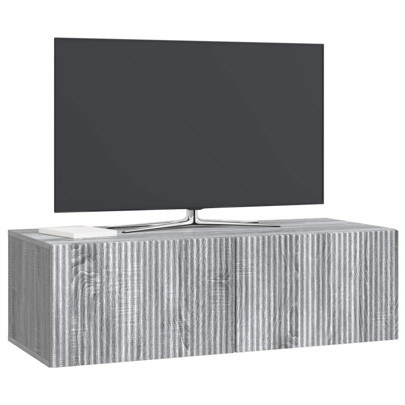 Szafka RTV montowana na ścianie Szary Sonoma 98 x 41 x 30 cm