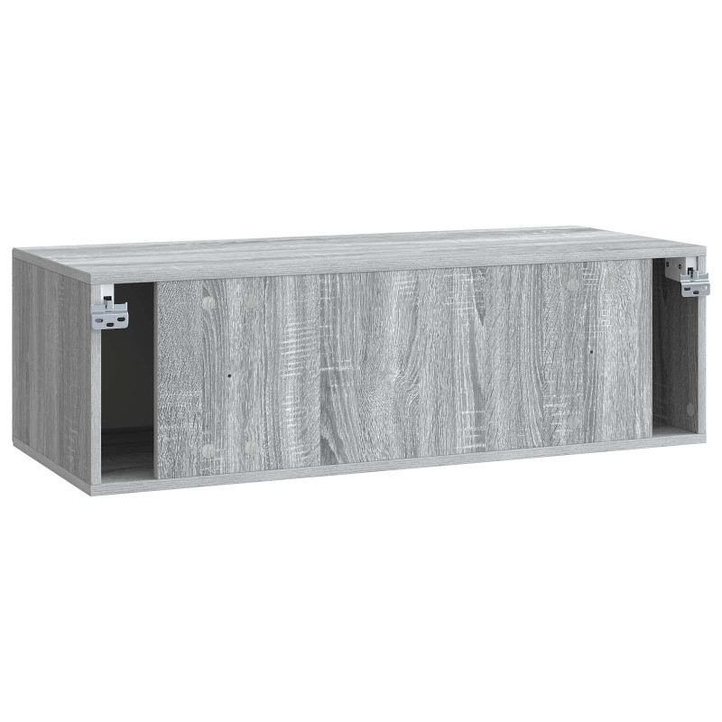 Szafka RTV montowana na ścianie Szary Sonoma 98 x 41 x 30 cm