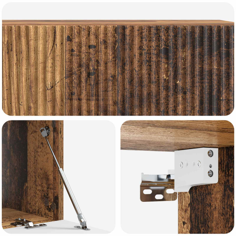 Szafka RTV montowana na ścianie Stare drewno 98 x 41 x 30 cm