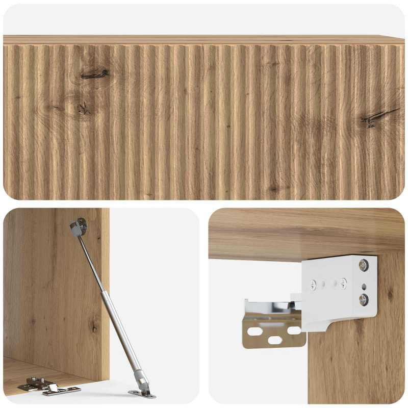 Szafka RTV montowana na ścianie Dąb artisan 98 x 41 x 30 cm