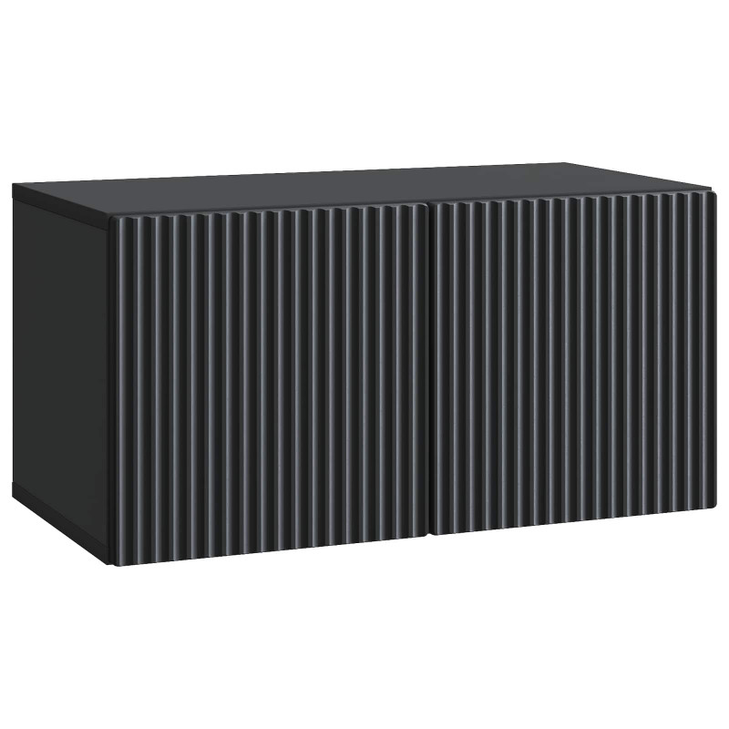Szafka RTV montowana na ścianie Czarny 59,5 x 31 x 30 cm