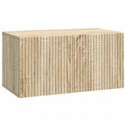 Szafka RTV montowana na ścianie dąb Sonoma 59,5 x 31 x 30 cm