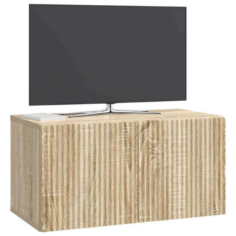 Szafka RTV montowana na ścianie dąb Sonoma 59,5 x 31 x 30 cm