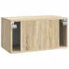 Szafka RTV montowana na ścianie dąb Sonoma 59,5 x 31 x 30 cm