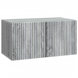 Szafka RTV montowana na ścianie Szary Sonoma 59,5 x 31 x 30 cm