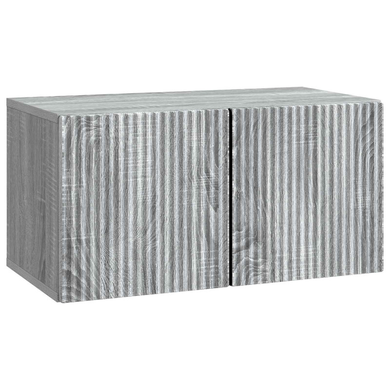 Szafka RTV montowana na ścianie Szary Sonoma 59,5 x 31 x 30 cm