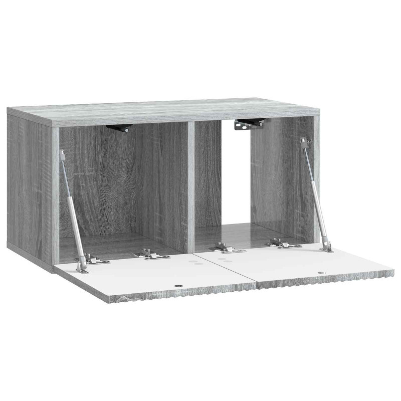 Szafka RTV montowana na ścianie Szary Sonoma 59,5 x 31 x 30 cm