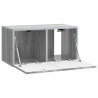 Szafka RTV montowana na ścianie Szary Sonoma 59,5 x 31 x 30 cm