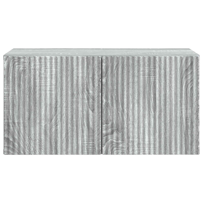 Szafka RTV montowana na ścianie Szary Sonoma 59,5 x 31 x 30 cm