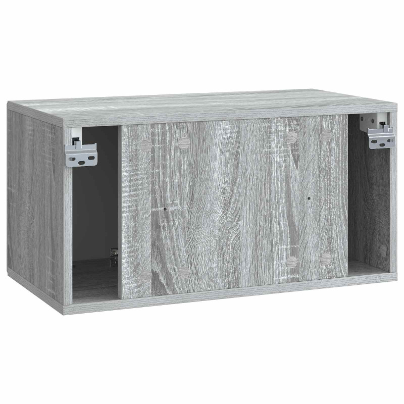 Szafka RTV montowana na ścianie Szary Sonoma 59,5 x 31 x 30 cm