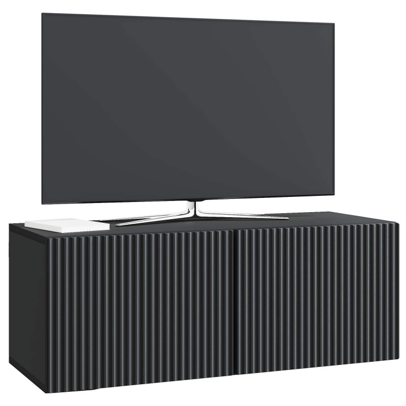 Szafka RTV montowana na ścianie Czarny 78,5 x 31 x 30 cm