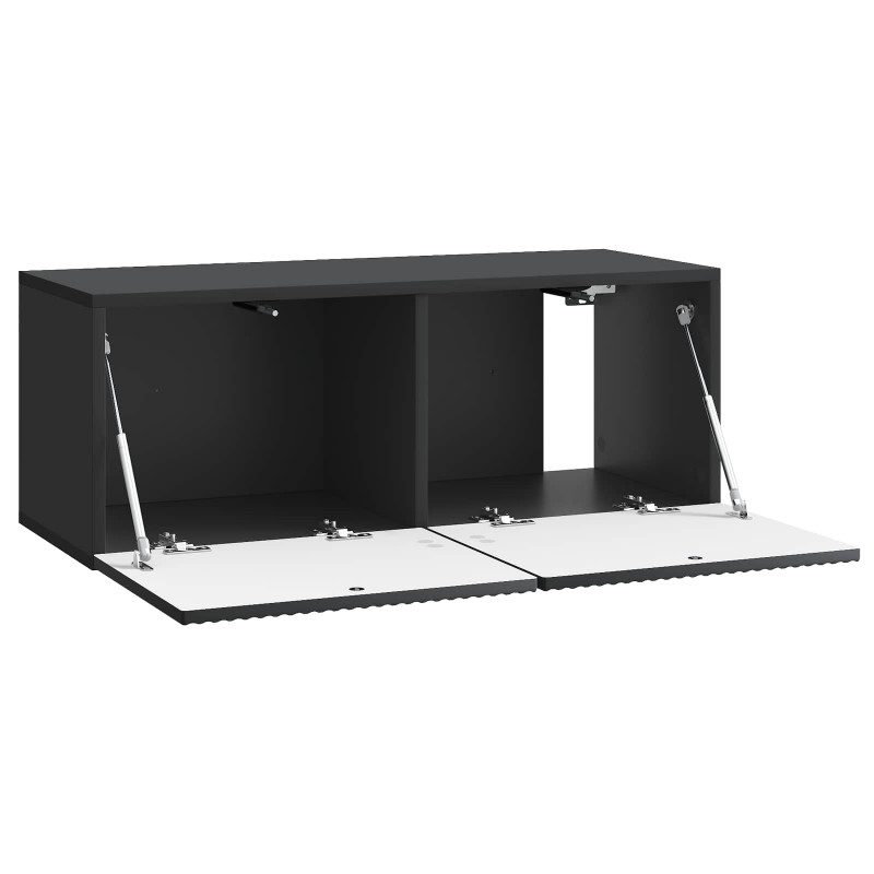 Szafka RTV montowana na ścianie Czarny 78,5 x 31 x 30 cm