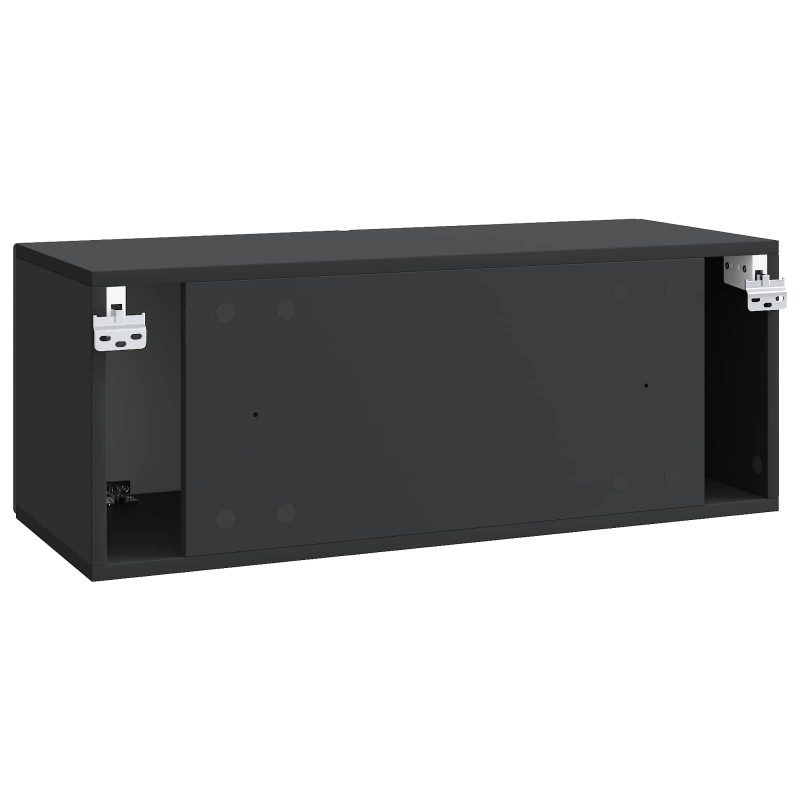 Szafka RTV montowana na ścianie Czarny 78,5 x 31 x 30 cm