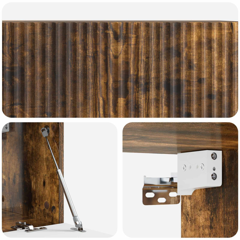 Szafka RTV montowana na ścianie Dąb wędzony 78,5 x 31 x 30 cm