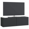Szafka RTV montowana na ścianie Czarny 98 x 31 x 30 cm