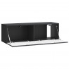 Szafka RTV montowana na ścianie Czarny 98 x 31 x 30 cm