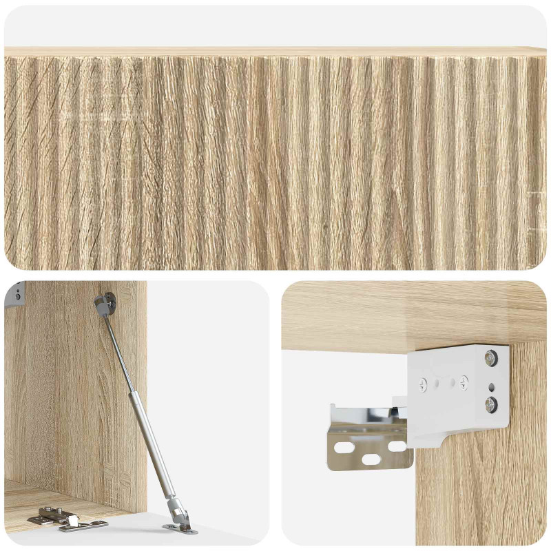 Szafka RTV montowana na ścianie dąb Sonoma 98 x 31 x 30 cm