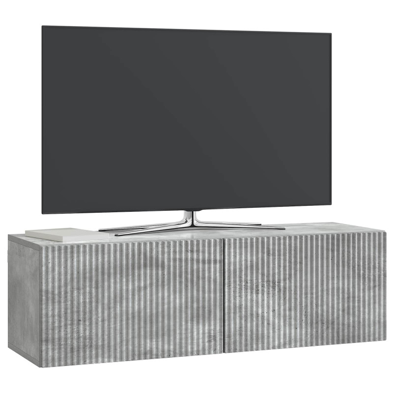 Szafka RTV montowana na ścianie Betonowy szary 98 x 31 x 30 cm