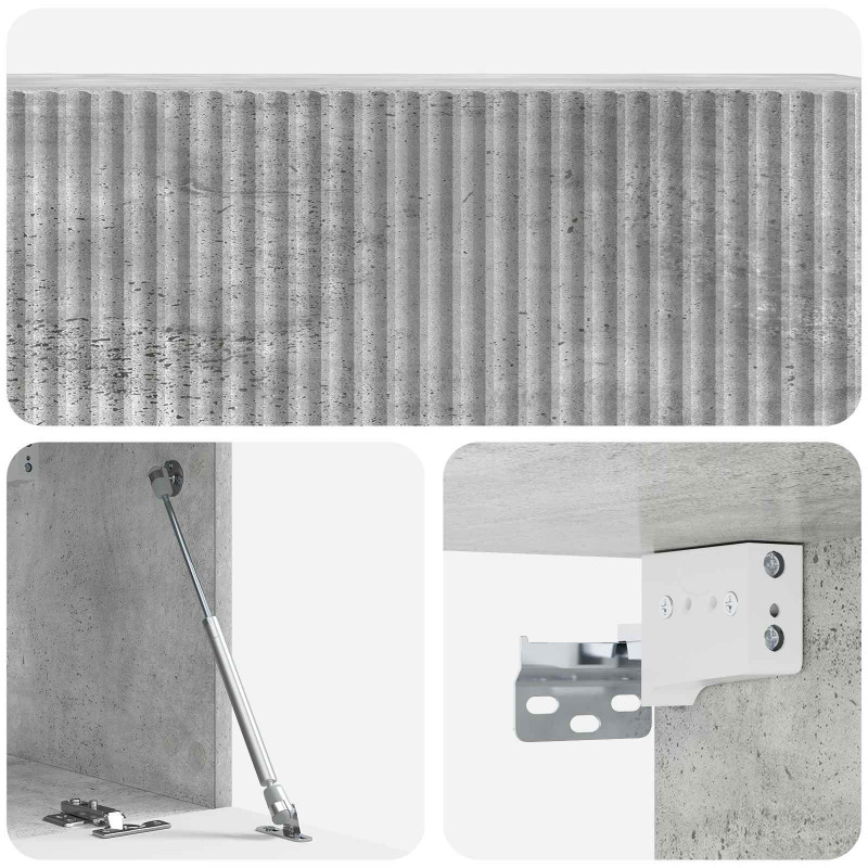 Szafka RTV montowana na ścianie Betonowy szary 98 x 31 x 30 cm