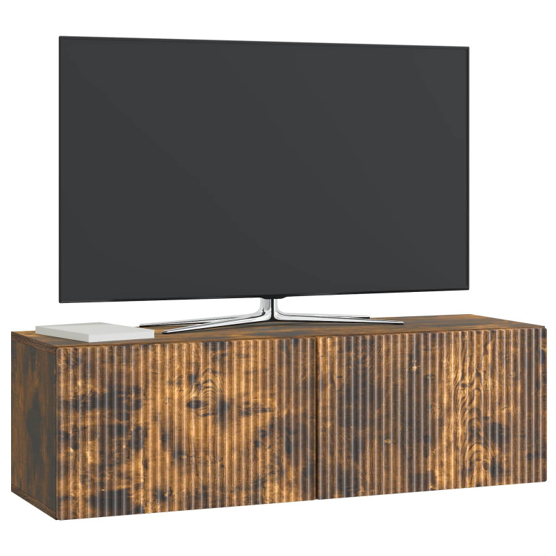 Szafka RTV montowana na ścianie Dąb wędzony 98 x 31 x 30 cm