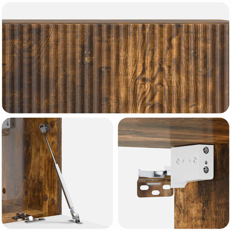 Szafka RTV montowana na ścianie Dąb wędzony 98 x 31 x 30 cm