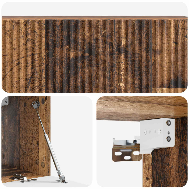 Szafka RTV montowana na ścianie Stare drewno 98 x 31 x 30 cm