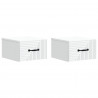 Wisząca Szafka Nocna z szufladą 2 pcs Biały 34,5 x 33 x 20 cm