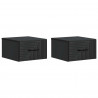 Wisząca Szafka Nocna z szufladą 2 pcs Czarny 34,5 x 33 x 20 cm