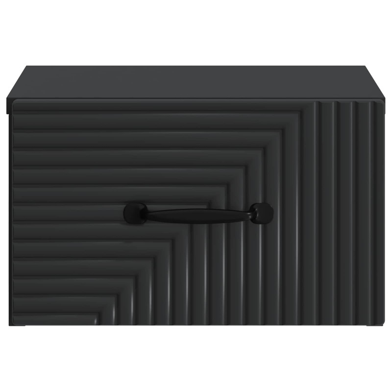 Wisząca Szafka Nocna z szufladą 2 pcs Czarny 34,5 x 33 x 20 cm