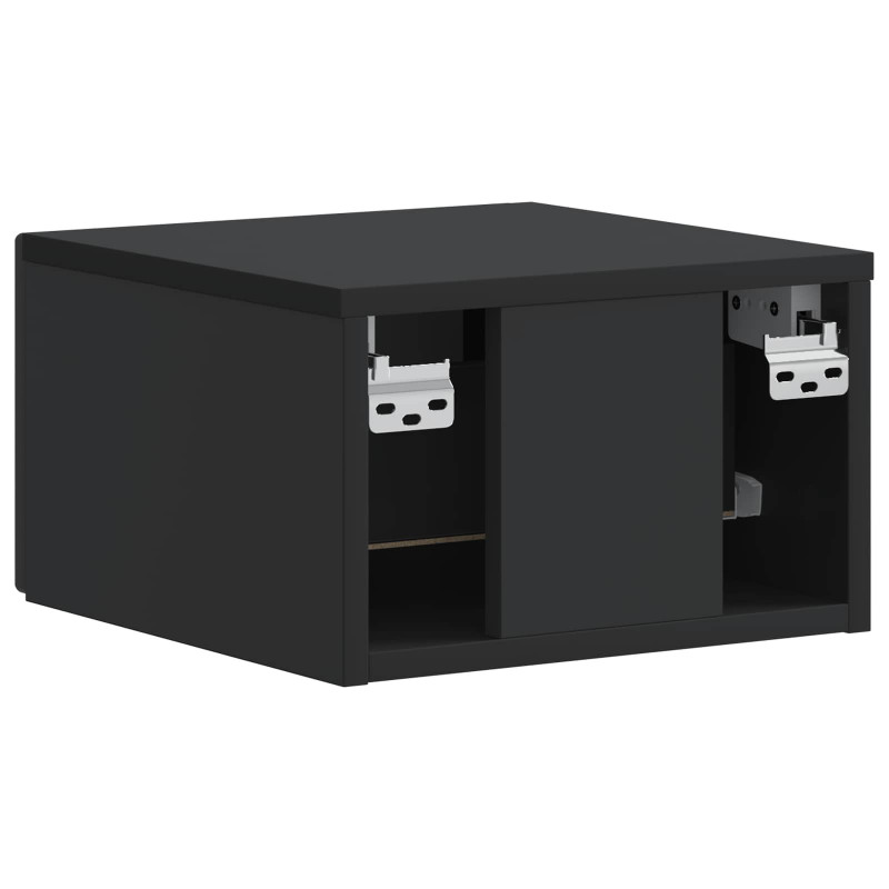Wisząca Szafka Nocna z szufladą 2 pcs Czarny 34,5 x 33 x 20 cm