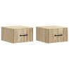 Wisząca Szafka Nocna 2 pcs dąb Sonoma 34,5 x 33 x 20 cm