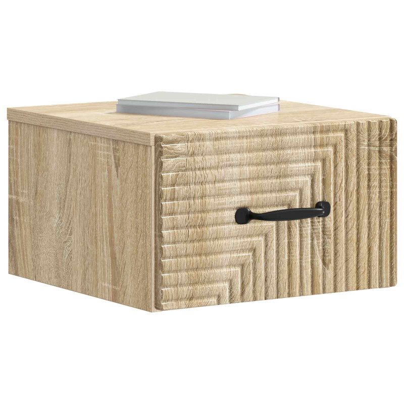 Wisząca Szafka Nocna 2 pcs dąb Sonoma 34,5 x 33 x 20 cm
