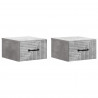Wisząca Szafka Nocna 2 pcs Betonowy szary 34,5 x 33 x 20 cm