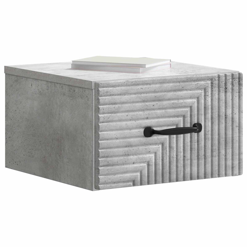 Wisząca Szafka Nocna 2 pcs Betonowy szary 34,5 x 33 x 20 cm