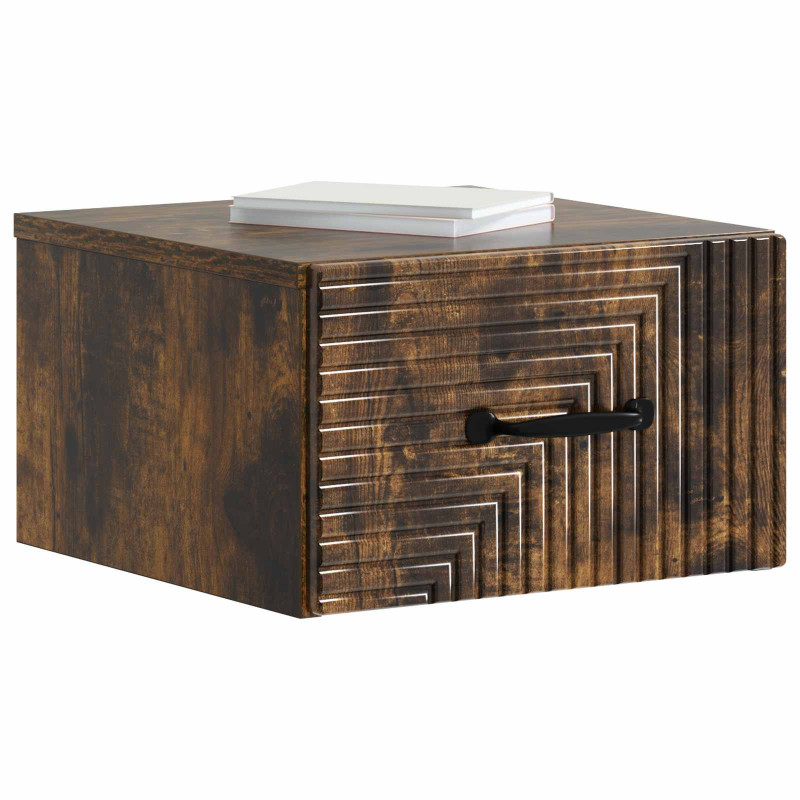 Wisząca Szafka Nocna 2 pcs Dąb wędzony 34,5 x 33 x 20 cm