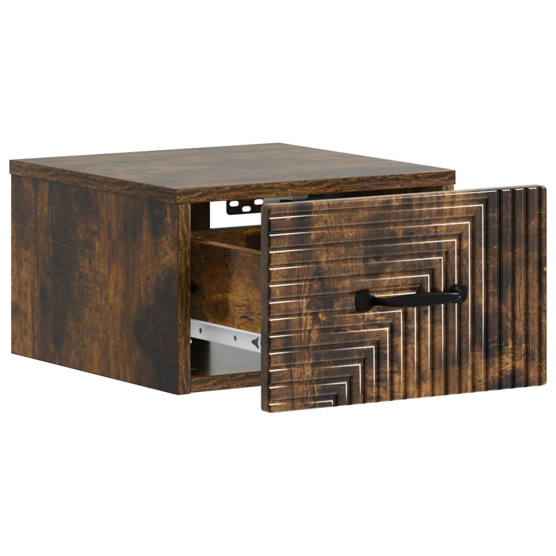 Wisząca Szafka Nocna 2 pcs Dąb wędzony 34,5 x 33 x 20 cm