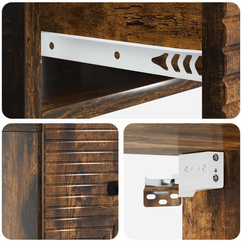 Wisząca Szafka Nocna 2 pcs Dąb wędzony 34,5 x 33 x 20 cm