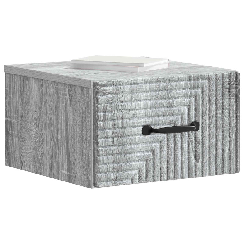 Wisząca Szafka Nocna z szufladą Szary Sonoma 34,5 x 33 x 20 cm