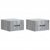Wisząca Szafka Nocna 2 pcs Szary Sonoma 34,5 x 33 x 20 cm