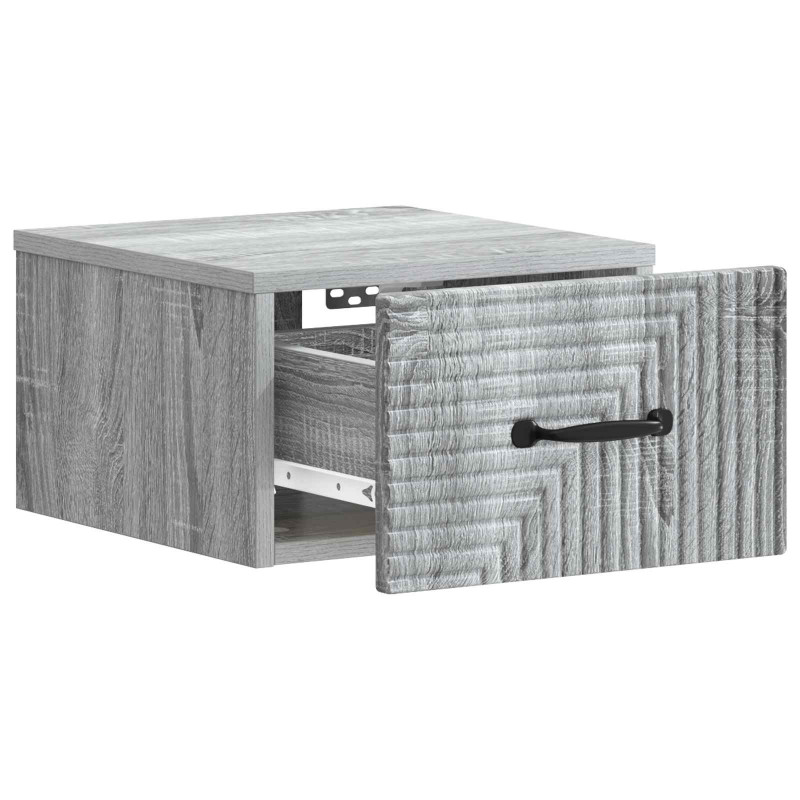 Wisząca Szafka Nocna 2 pcs Szary Sonoma 34,5 x 33 x 20 cm