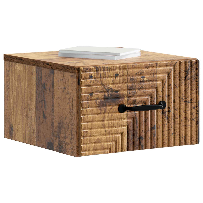 Wisząca Szafka Nocna 2 pcs Stare drewno 34,5 x 33 x 20 cm