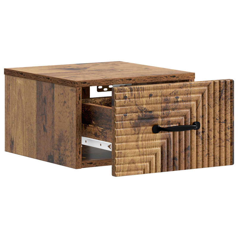 Wisząca Szafka Nocna 2 pcs Stare drewno 34,5 x 33 x 20 cm