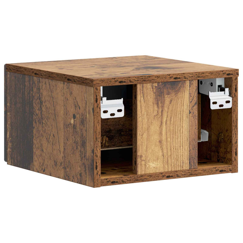 Wisząca Szafka Nocna 2 pcs Stare drewno 34,5 x 33 x 20 cm